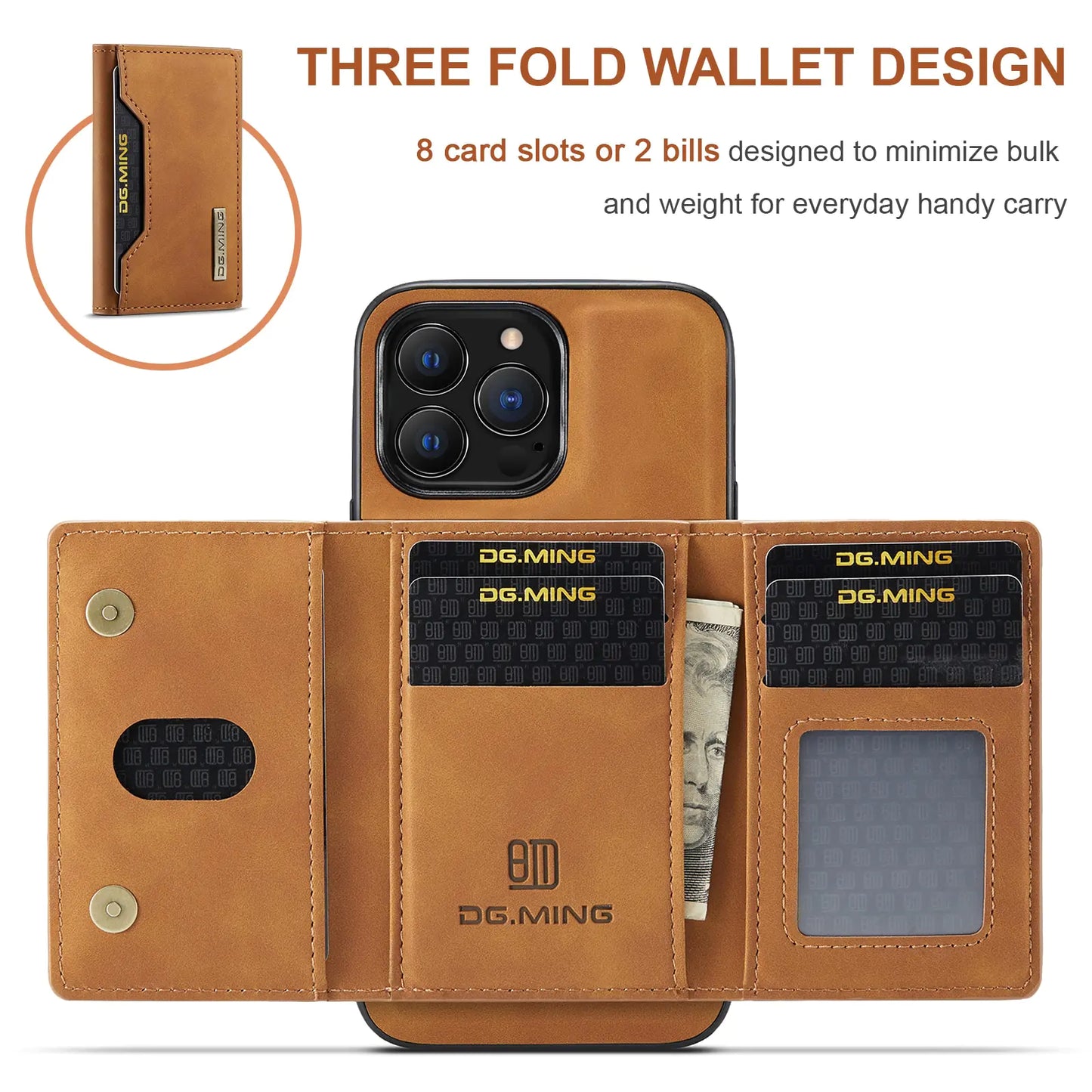 Detachable magnetic leather iPhone case